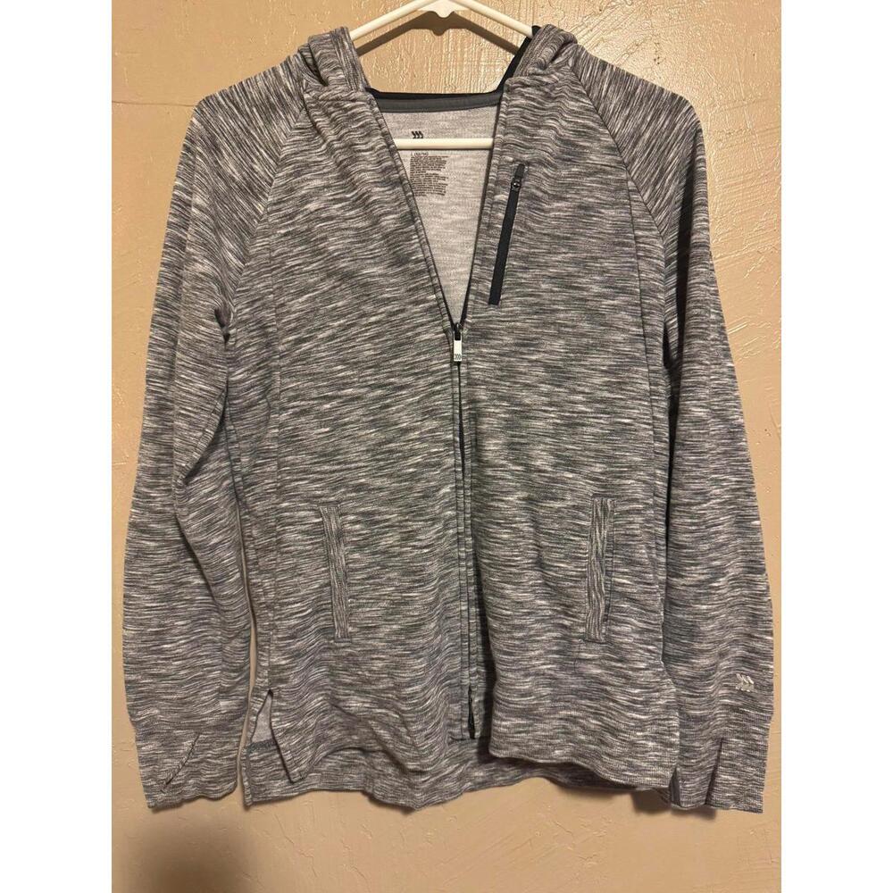 Gray Heathered Zip-Up Hoodie Jacket - Perfect‎ for Fall & Winter